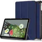 XFashion Google Pixel Tablet Pu Deri Derecilik Anti-Drop Tablet Kapağı Kılıf Üçlü Standı (Yurt Dışından) - Koyu Mavi