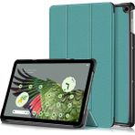 XFashion Google Pixel Tablet Pu Deri Derecilik Anti-Drop Tablet Kapağı Kılıf Üçlü Standı (Yurt Dışından) - Koyu Yeşil