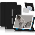 XFashion Google Pixel Tablet Üçlü Stand Manyetik Deri Tablet Kapak Kalem Tutucu Kılıf Şarj Cihazı Hoparlör Dock (Yurt Dışından) - Siyah
