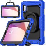XFashion Lenovo Tab M9 / Lenovo K9 Kickstand Case Pc+Silikon Tablet Kapak Kayış (Yurt Dışından) - Koyu Mavi