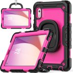 XFashion Lenovo Tab M9 / Lenovo K9 Kickstand Case Pc+Silikon Tablet Kapak Kayış (Yurt Dışından) - Siyah - Gül