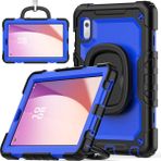 XFashion Lenovo Tab M9 / Lenovo K9 Kickstand Case Pc+Silikon Tablet Kapak Kayış (Yurt Dışından) - Siyah - Koyu Mavi
