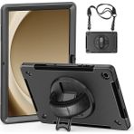 XFashion Samsung Galaxy Tab A9+ Case Kickstand Pen Tutucu Döngü Tablet Kapak Kayış (Yurt Dışından)