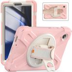 XFashion Samsung Galaxy Tab A9 Case Rotary Kickstand Pc+Silikon Kayış Tablet Kapak (Yurt Dışından) - Lavanta Grisi
