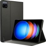 XFashion Xiaomi Pad 6s Pro 12.4 Tablet Kılıfı Anti-Drop Pu Deri Kapak Çevirin (Yurt Dışından) - Siyah