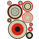 Xfg025 Duvar Süsü Geometrik Halkalı Pvc 48X33x0''5Cm