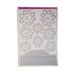 Xfg029g Duvar Süsü Gri Papatyalı Şeffaf Filmli Pvc 48X33x0''5Cm