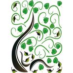 Xfg032 Duvar Süsü Ağaçlı Şeffaf Filmli Pvc 70X50x0''5Cm