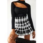 Xhan 02 1KZK3-10787 Kadın Siyah Degaje Detaylı Bluz