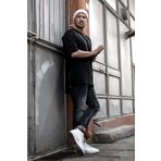 Xhan 1KXE1-44339-02 Erkek Siyah Fermuar Detaylı T-Shirt