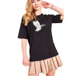 Xhan 2YXK1-46220 Siyah Kadın T-shirt