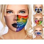 Xhang 3D Dijital Baskı Maskesi, Toz Geçirmez ve Yıkanabilir Maske, Güneş Kremi ve Anti-Puslu Baskılı Maske, Ayarlanabilir Kulak Kancası (S2) (Yurt Dışından) - Renkli