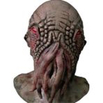 Xhang Doctor Who Ood Maskesi Headgear Lateks Uzaylı Canavar Ahtapot Maskesi Ahtapot Cadılar Bayramı Cosplay Proplar - Gri