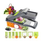 Xhang Gıda Kıyıcı Sebze Meyve Peyniri Soğan Kıyıcı Dilimleyici Dicer Domates Kesici Taze 12 In 1 Vegggıe Kıyıcı Mutfak Gadget Setleri | Manuel Dilimleyiciler (Yurt Dışından) - Şeffaf