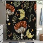 XHBYW 80-180CM Genişlik *180/200CM Damla Orman Kafatası Polyester Duş Perdeleri Kalıp Geçirmez Su Geçirmez Duş Perdesi Islak Oda İçin Kancalı