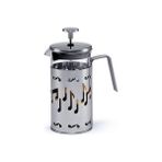 Xhltd Müzikal Not Paslanmaz Çelik Cam Fransız Presleri Yüksek Sıcaklık Direnci Cezve Yaratıcı Çay Potu Kahve Aracı (Yurt Dışından)