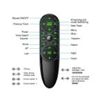 Xhltd Q6 Pro Ses Uzaktan Kumanda 2.4g Kablosuz Hava Fare Gyroskope Ir Android Tv Kutusu Için Ir Öğrenme H96 X96 Max Plus X96 Mini | Uzaktan Kumanda (Yurt Dışından) - Siyah