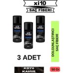 XI10 Dolgunlaştırıcı Saç Tozu Topik Koyu Kahve 3 Adet x 50 gr