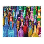 XIANGPEIFBH Kendin Yap Sayılarla Boyama Resimler Şarap Şişesi Kanvas Yağlıboya Tablo Ve Ev Dekoru Duvar Sanatı -40x50 cm (16X20 inç) Çerçevesiz