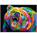 XIANGPEIFBH Kükreyen ayı Oturma Odası Dekorasyonu İçin Manzara Tablosu Venedik Sayılarla Çizim Duvar Sanatı -40x50 cm (16X20 inç) Çerçevesiz