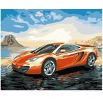XIANGPEIFBH Spor Araba Kendin Yap sayılarla boyama duvar sanatı resim kanvas tablolar duvarda sayılara göre çizim - 40 x 50 cm (16 x 20 inç) Çerçevesiz