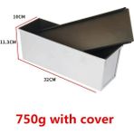 Xiaoba2 750G Kapaklı Siyah Yapışmaz Ekmek Somunu Köfte Tavası Kapaklı Kutu Ütü Tost Kalıbı Mutfak Pişirme Gereçleri Ekmek Somunu Pate Tost Kek Pişirme Aleti (Yurt Dışından)