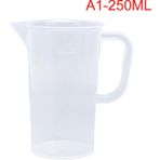 Xiaoba2 Kapaksız 250ML 1 Adet Mutfak Ölçme Kabı 200/500/1000ML Pp Plastik Koni Ölçme Kabı Yuvarlak Dijital Kalın Saplı Mutfak Aracı Pişirme Için (Yurt Dışından)