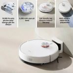 Xiaomi 10.000 Pa Emiş Gücü Lds Lazer Navigasyon 180DK Çalışma Süresi 5200MAH Pil Akıllı Robot Süpürge ve Paspas Beyaz