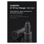 Xiaomi 67W Hyper Car Charger (USB-A + Type-C) Araç Çakmaklık Hızlı Şarj Aleti