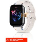 Xiaomi Amazfit Gts / Gts 2 / Gts 2e / Gt S3 / Gt S4 Mini Uyumlu Wave Silikon Kordon 20MM - Krem