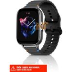 Xiaomi Amazfit Gts / Gts 2 / Gts 2e / Gt S3 / Gt S4 Mini Uyumlu Wave Silikon Kordon 20MM - Siyah