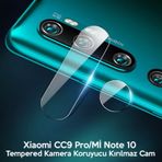 Xiaomi CC9 Pro Mi Note 10 Temperli Kamera Ekran Koruyucu Uyumlu Kırılmaz Cam