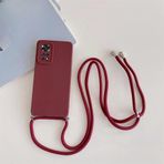 Xiaomi İçin Çapraz Askılı Askılı Kılıf Redmi Note 10 9 8 7 11 Pro 4g 11pro 5g Kordon Silikon Kapak Note11 Note10 S 11s 10pro 5 G,GS Şarap Kırmızısı, Redmi Note 5 İçin