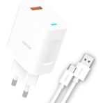 Xiaomi Mi 10 / 10 Lite Zoom / 10T / 10T Lite / 10T Pro Uyumlu 67W USB Type-C Hızlı Şarj Aleti - Beyaz