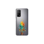 Xiaomi Mi 10 T ile uyumlu Splash ahtapot Tasarımlı Slimfit şeffaf silikon kılıf