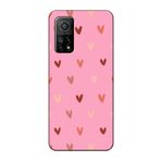 Xiaomi Mi 10T Kalp Desen Pembe Telefon Kılıfı