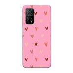 Xiaomi Mi 10T Pro Kalp Desen Pembe Telefon Kılıfı