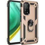 Xiaomi Mi 10T Pro Kılıf Sofya Yüzüklü Silikon Kapak - Gold - Renkli