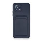 Xiaomi Mi 11 Kelvin Kartvizitli Silikon - Lacivert Cep Telefonu Kılıfı