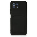 Xiaomi Mi 11 Kelvin Kartvizitli Silikon - Siyah Cep Telefonu Kılıfı