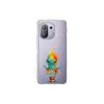 Xiaomi Mi 11 Pro ile uyumlu Splash ahtapot tasarımlı şeffaf silikon kılıf