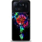 Xiaomi Mi 11 Ultra Kılıf Hd Baskılı Kılıf + Seramik Tam Kaplayan Ekran Koruyucu 86 - Siyah - Beyaz