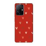 Xiaomi Mi 11T Kalp Desen Kırmızı Telefon Kılıfı
