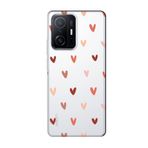Xiaomi Mi 11T Pro Kalp Desen Şeffaf Telefon Kılıfı, cssst823589463