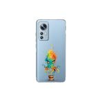 Xiaomi Mi 12 Pro ile uyumlu Splash ahtapot Tasarımlı Slimfit şeffaf silikon kılıf