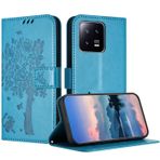 Xiaomi Mi 13 için JayModCase Kılıf, Kart Yuvalı Deri Çevirmeli Kılıf Koruyucu Kılıf, Stand Fonksiyonu, Manyetik Kapatma, Mi 13 ile Uyumlu Cep Telefonu Kılıfı - Mavi