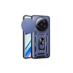 Xiaomi Mi 13 Ultra Kılıf Sürgülü Tank Zırh Yüzüklü Mıknatıslı Standlı Kapak (S-Vega)