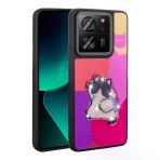 Xiaomi Mi 13T Kilif Parlayan Kabartmali Ikonik Figurlu Zore Amas Silikon Kapak