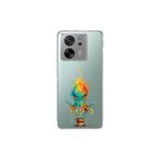 Xiaomi Mi 13T Pro ile uyumlu Splash ahtapot tasarımlı şeffaf silikon kılıf