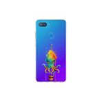 Xiaomi Mi 8 Lite ile uyumlu Splash ahtapot Tasarımlı Slimfit şeffaf silikon kılıf